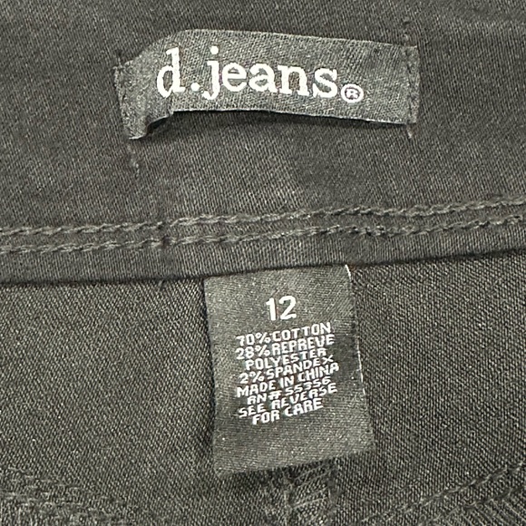 Women's d.jeans 12 Large Jeans Denim Jean Pants Black Skimmer Spandex Stretch - Picture 8 of 8